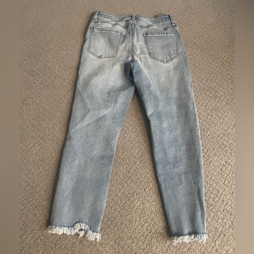 Blue denim boyfriend jeans